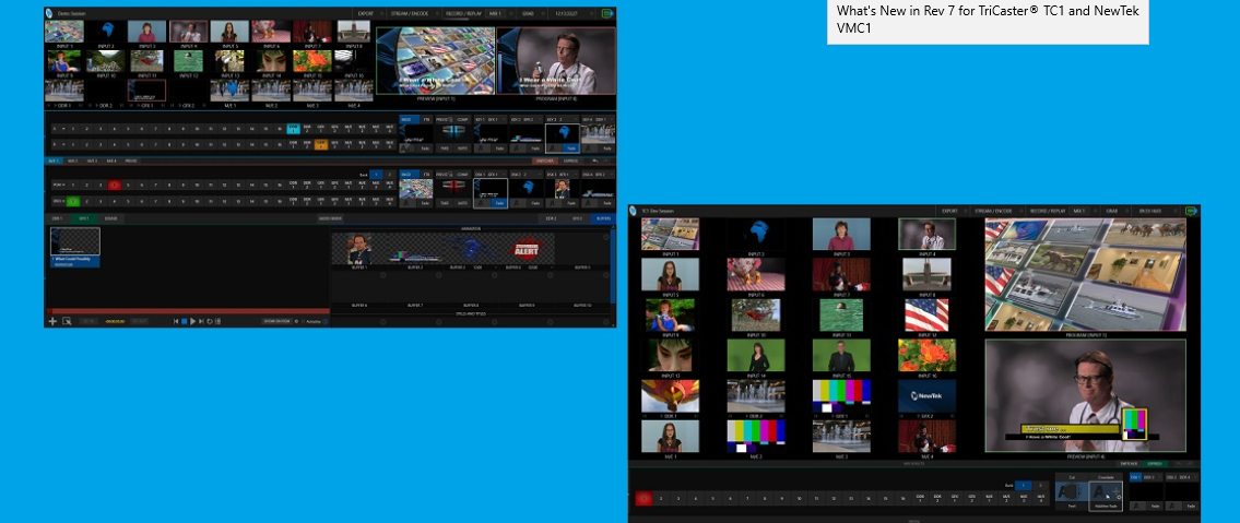 What’s New in Rev 7 for TriCaster® TC1 and NewTek VMC1
