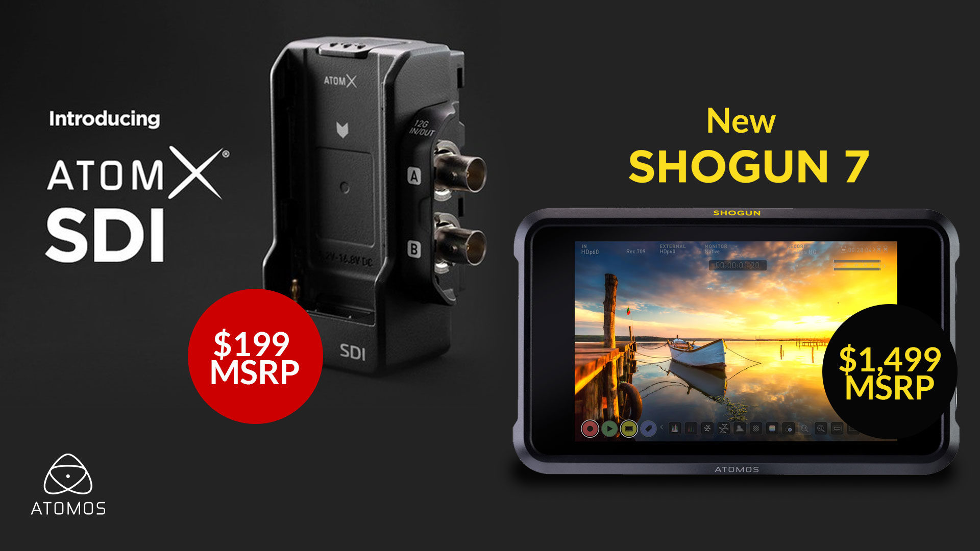 NEW PRODUCTS! AtomX SDI for Ninja V and Shogun 7