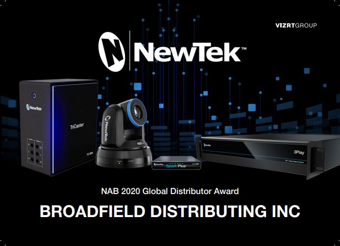 Broadfield Wins 2 Awards from NewTek!
