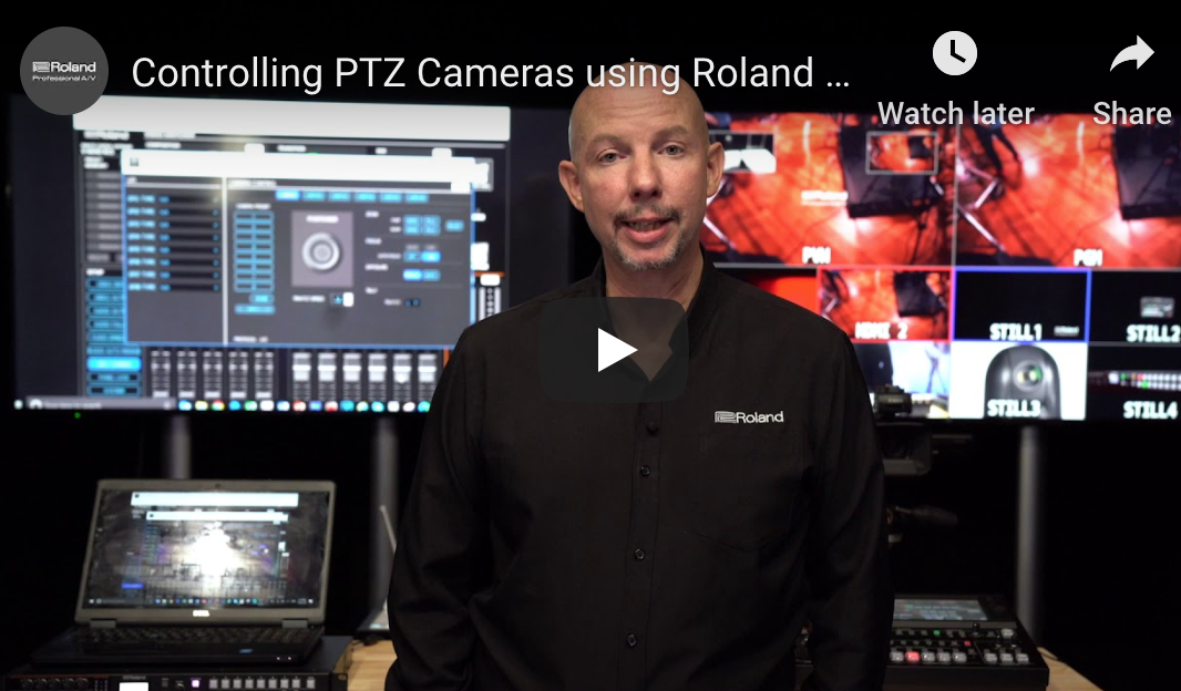 Controlling PTZ Cameras using Roland Switchers
