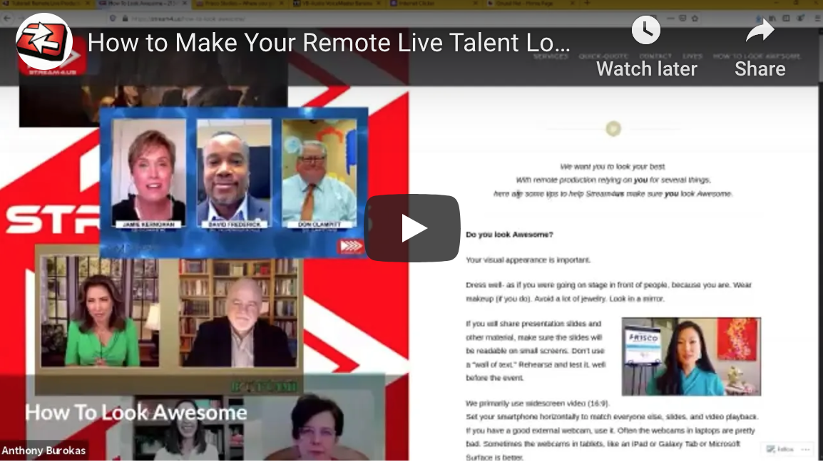 How to Make Your Remote Live Talent Look and Sound Awesome