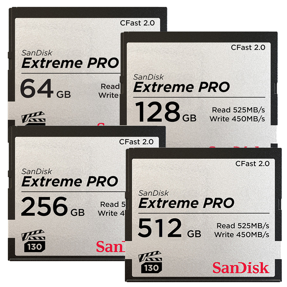  SanDisk Extreme Pro 512 GB CFast Card Model SDCFSP-512G-A46D :  Electronics