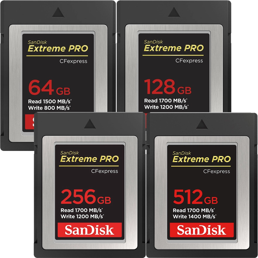 SanDisk Extreme PRO 512GB CFexpress Type-B Card, 1700MB/s Read, 1400MB/s  Write SDCFE-512G-ANCNN