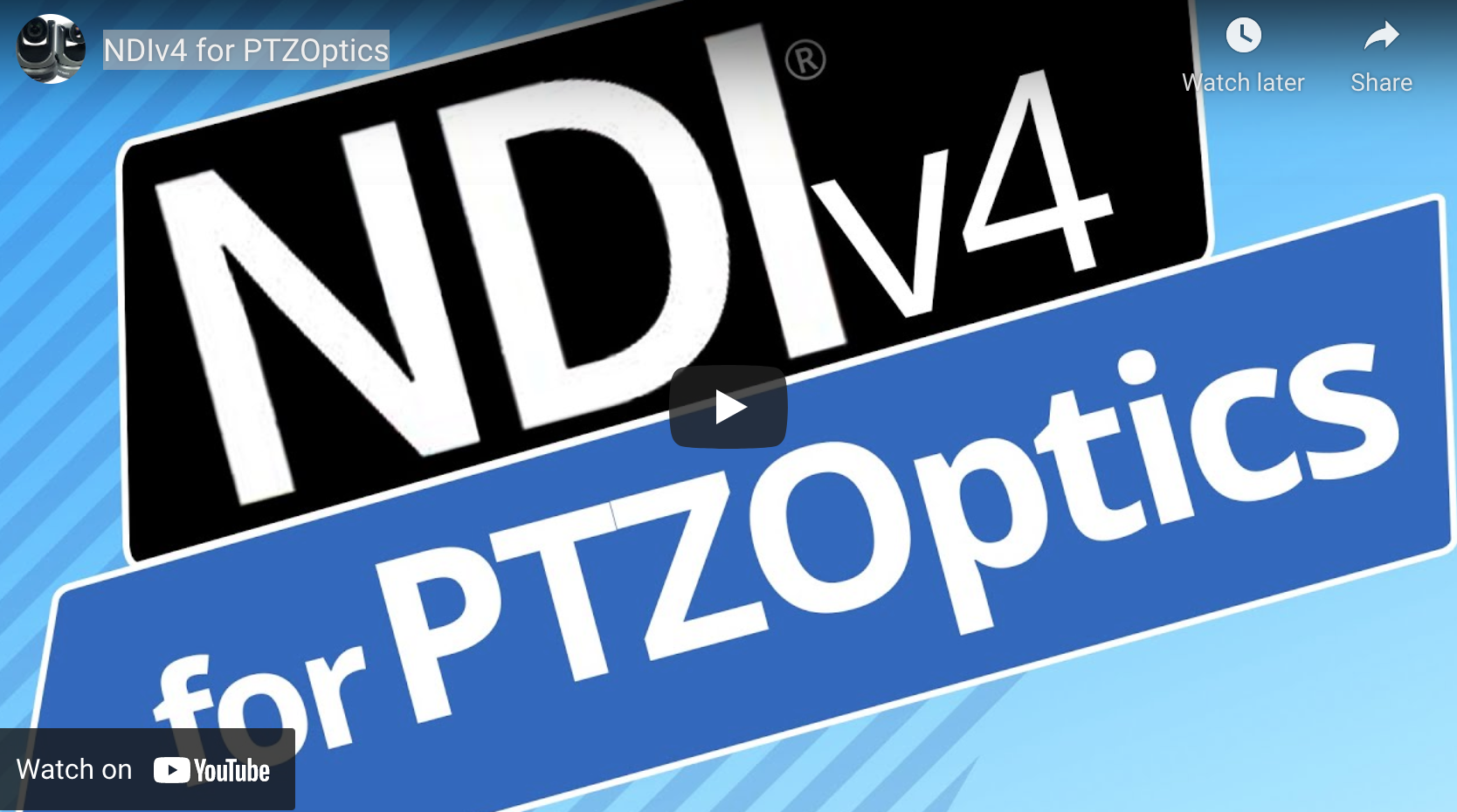 NDIv4 for PTZOptics