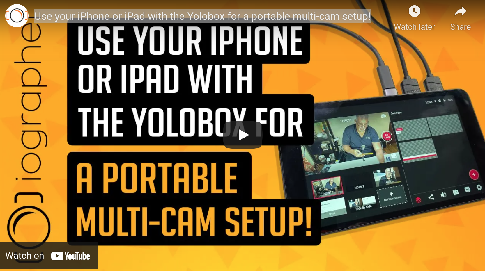 Use your iPhone or iPad with the YoloBox for a Portable Multi-Cam Setup