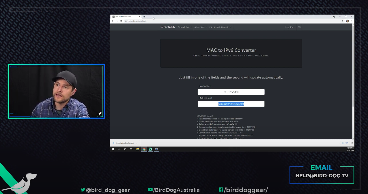 BirdDog Using IPv6 to Access the WebUI