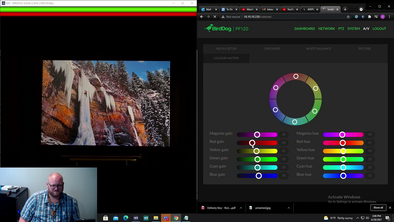 BirdDog Color Utilities – Color Matching the PF120 Box Cam & the P100 PTZ Camera