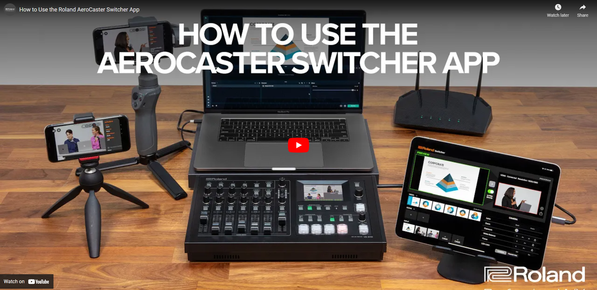 How to Use the Roland AeroCaster Switcher App