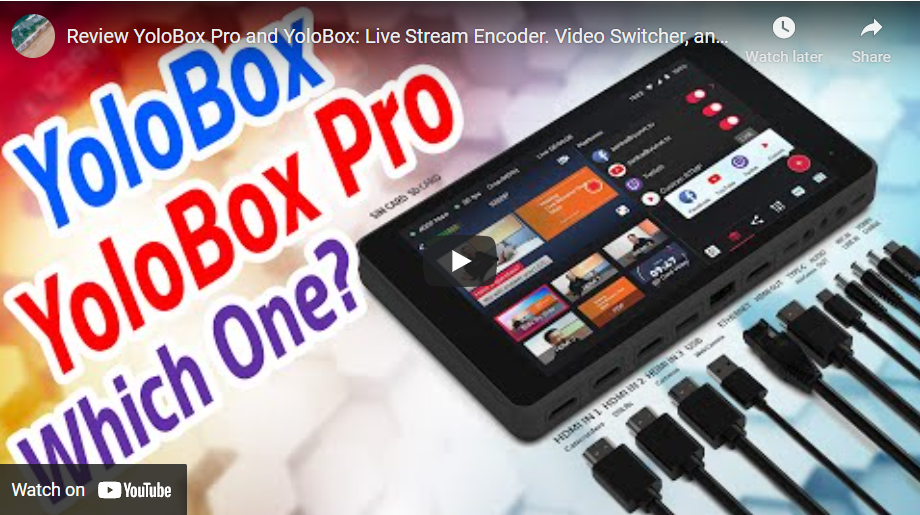Review YoloBox Pro and YoloBox: Live Stream Encoder. Video Switcher, and Recorder.