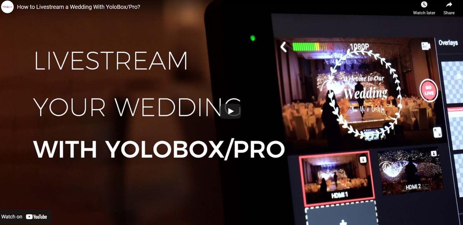 Livestream a wedding with YoloLiv’s YoloBox Pro