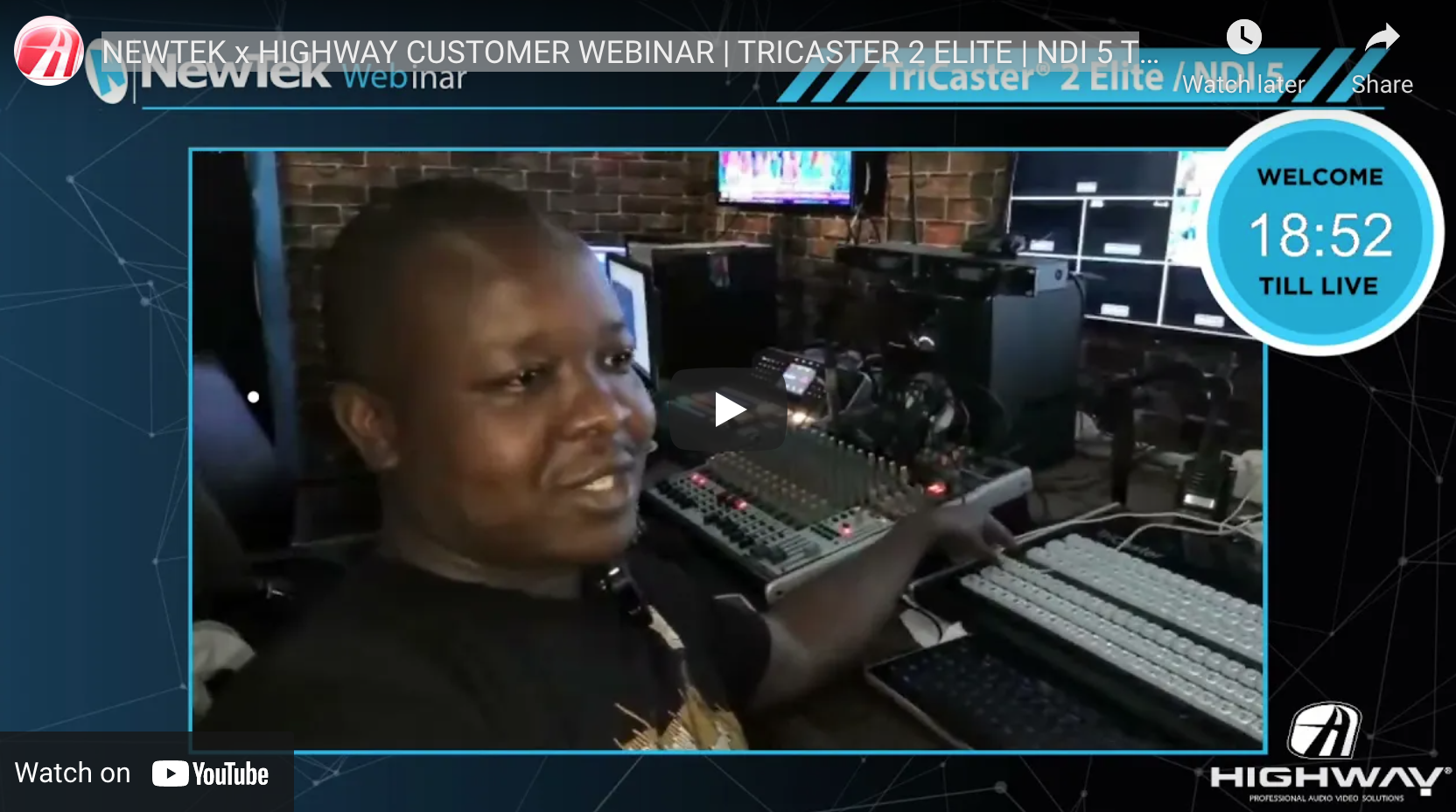 NewTek x Highway Customer Webinar | TriCaster 2 Elite | NDI 5 Tools