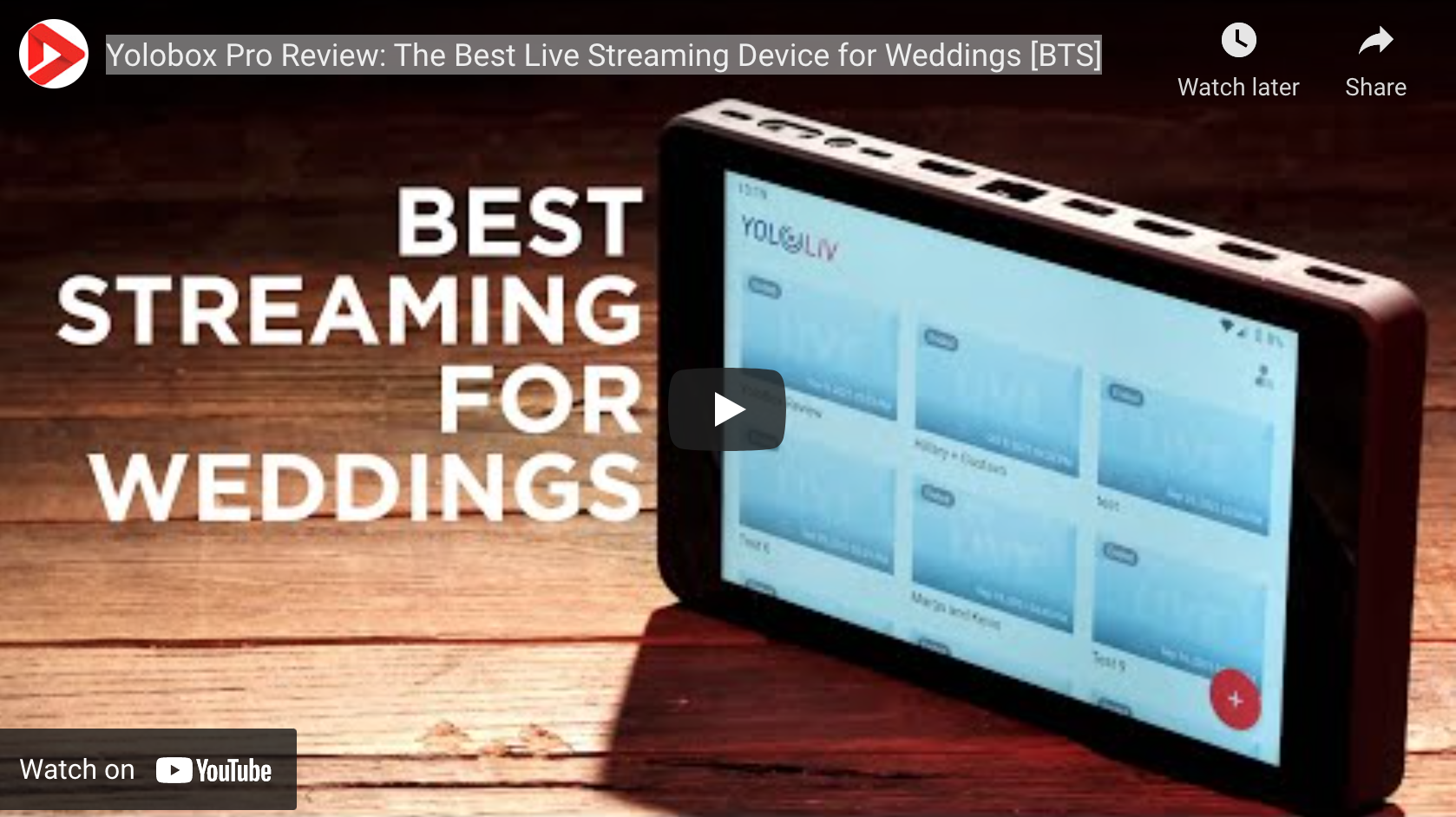 Yolobox Pro Review: the Best Live Streaming Device for Weddings (BTS)