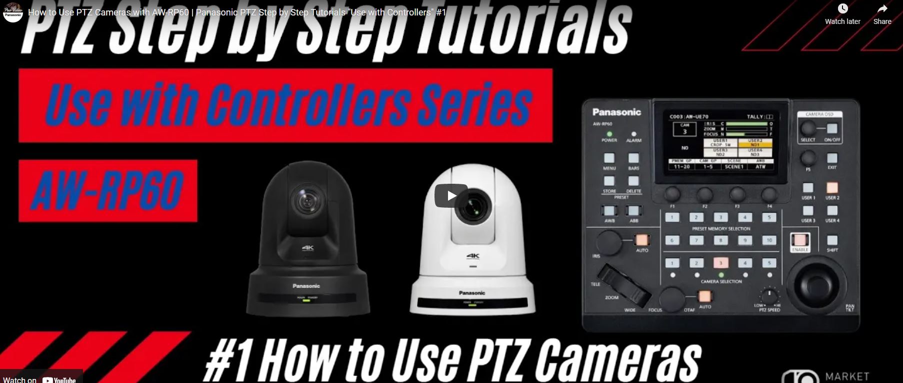 How to Use PTZ Cameras with Panasonic AW-RP60 