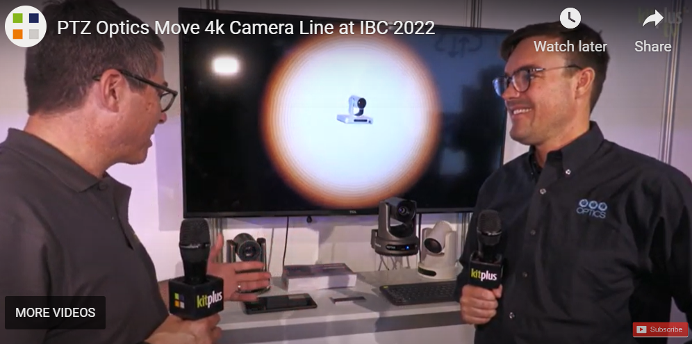 PTZOptics Move 4k Camera Line at IBC 2022