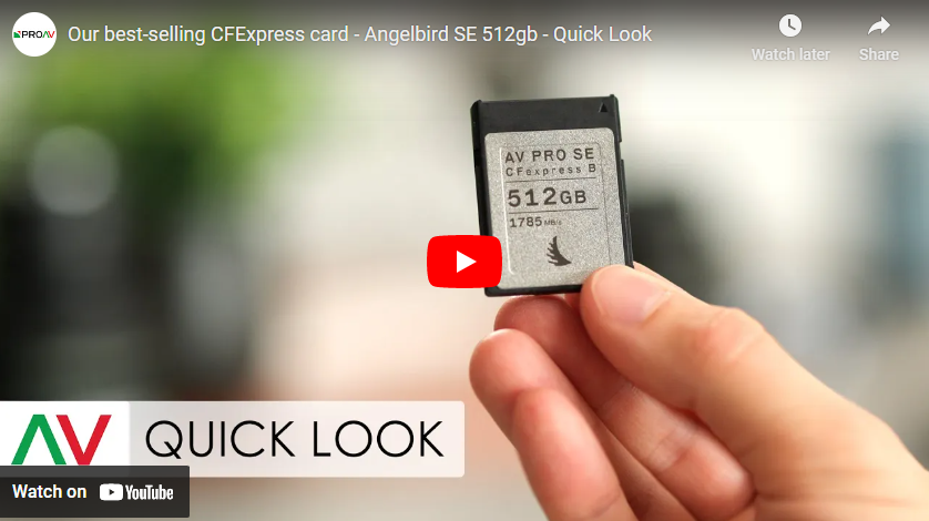 Best-Selling CFExpress Card – Angelbird SE 512GB – Quick Look