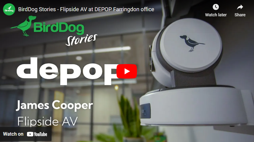 BirdDog Stories – Flipside AV at DEPOP Farringdon office