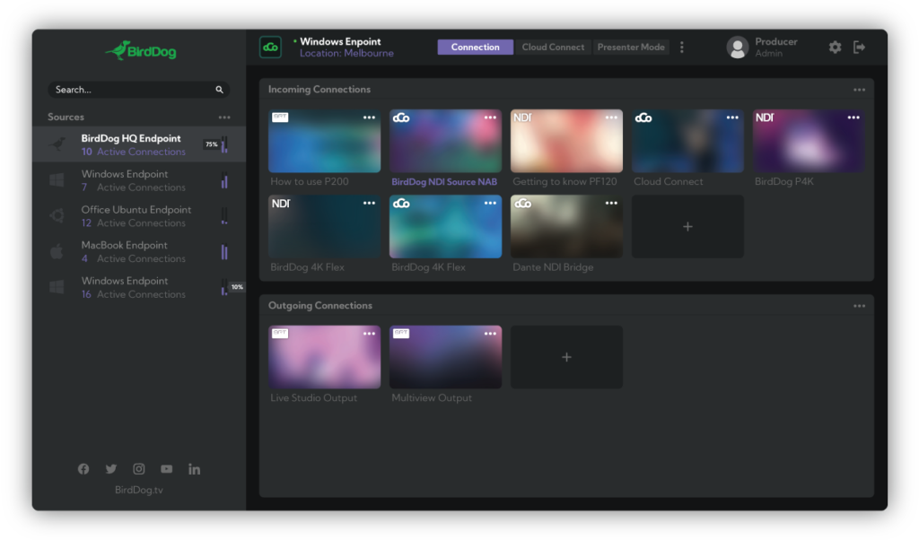 BirdDog Announces Immediate Availability of BirdDog Cloud 3.0; Major Update to its Cloud-Based NDI® Remote Delivery and Management Software