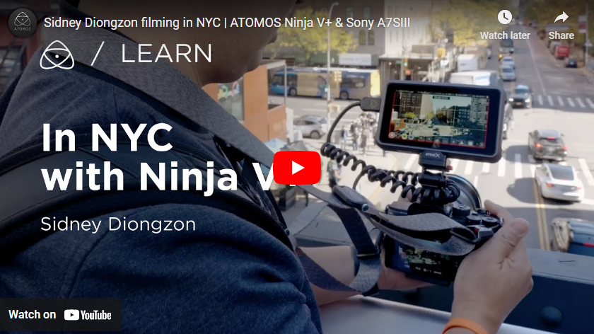 Sidney Diongzon filming in NYC | ATOMOS Ninja V+ & Sony A7SIII