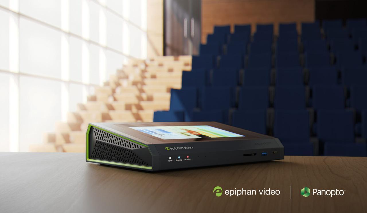 Panopto Certifies Epiphan Pearl Devices for Superior Classroom Capture