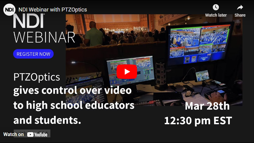 NDI Webinar with PTZOptics