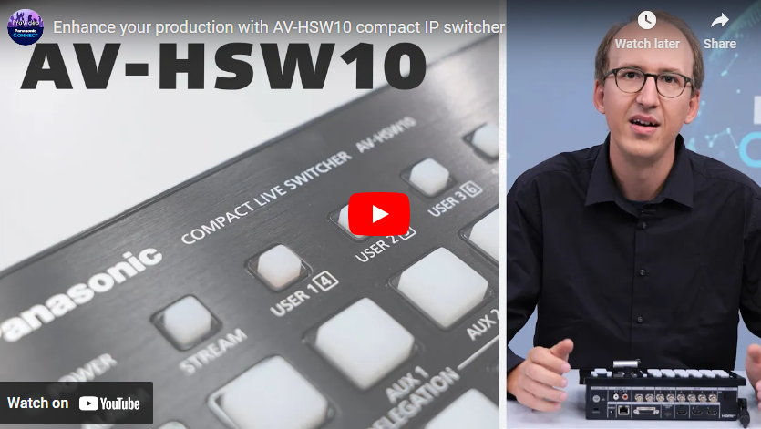 Enhance your production with AV-HSW10 compact IP switcher