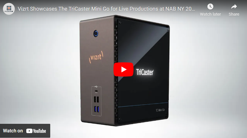 Vizrt Showcases The TriCaster Mini Go for Live Productions at NAB NY 2023