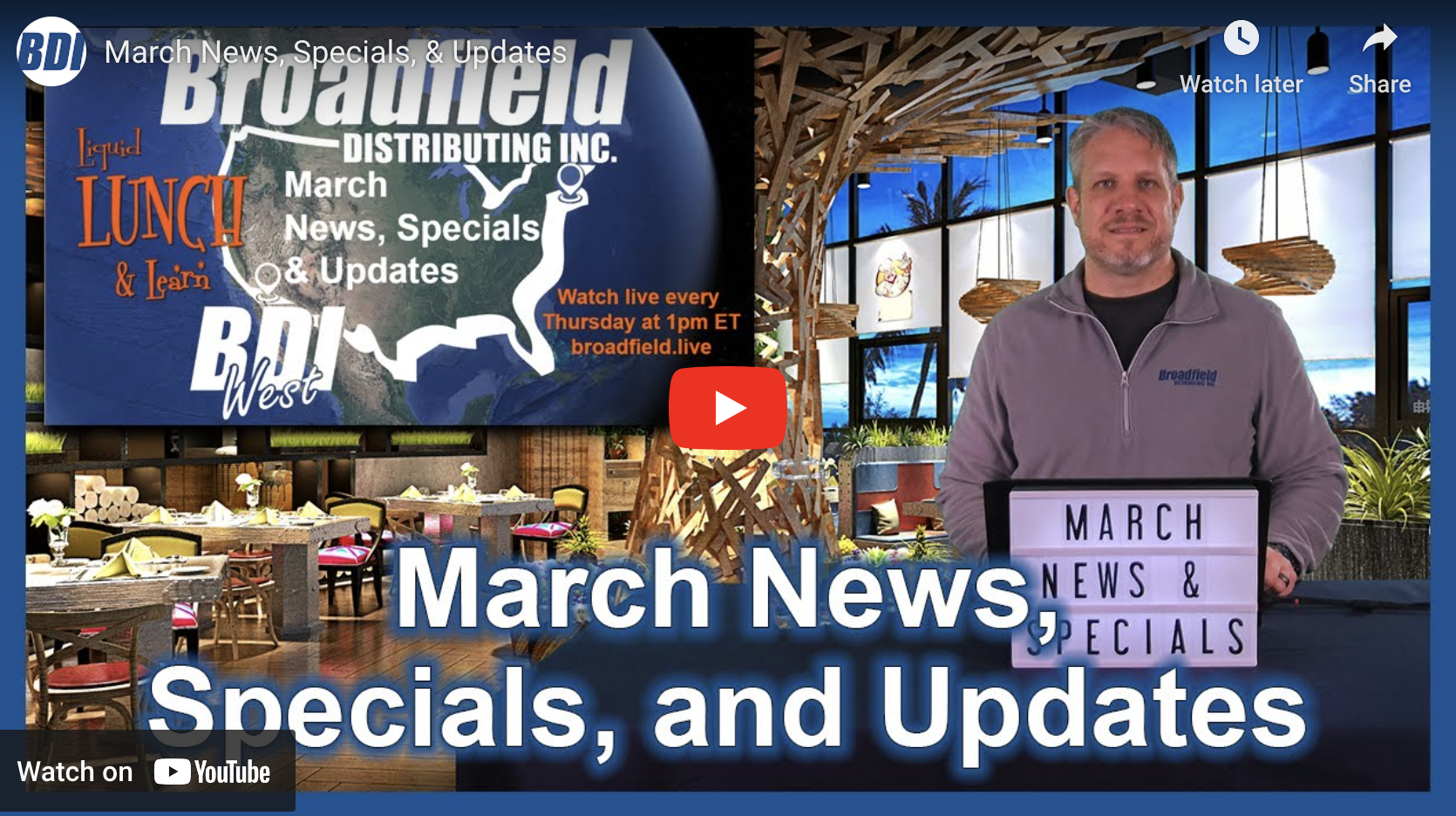 March News, Specials, & Updates