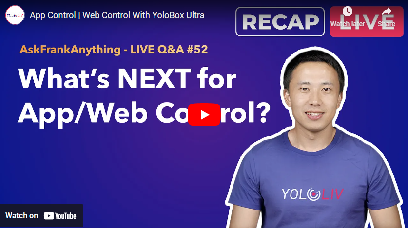 App Control | Web Control With YoloBox Ultra