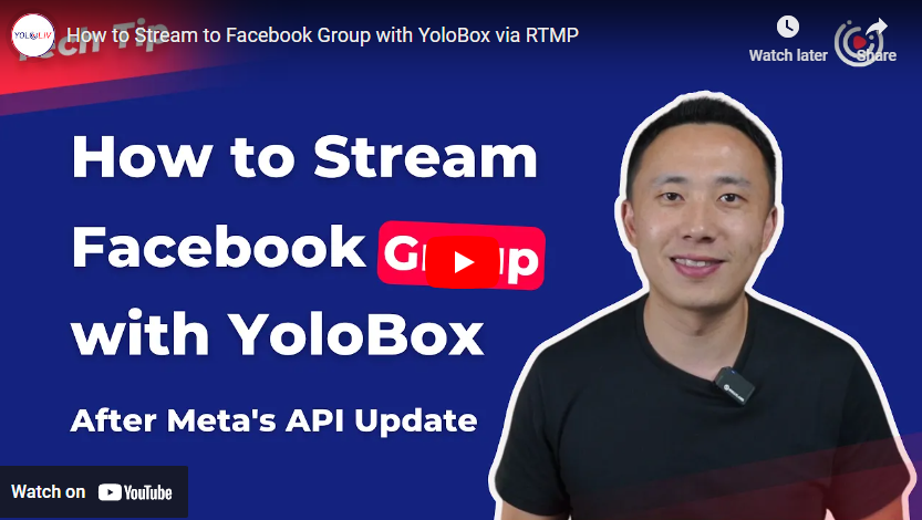 How to Stream to Facebook Group with YoloBox via RTMP