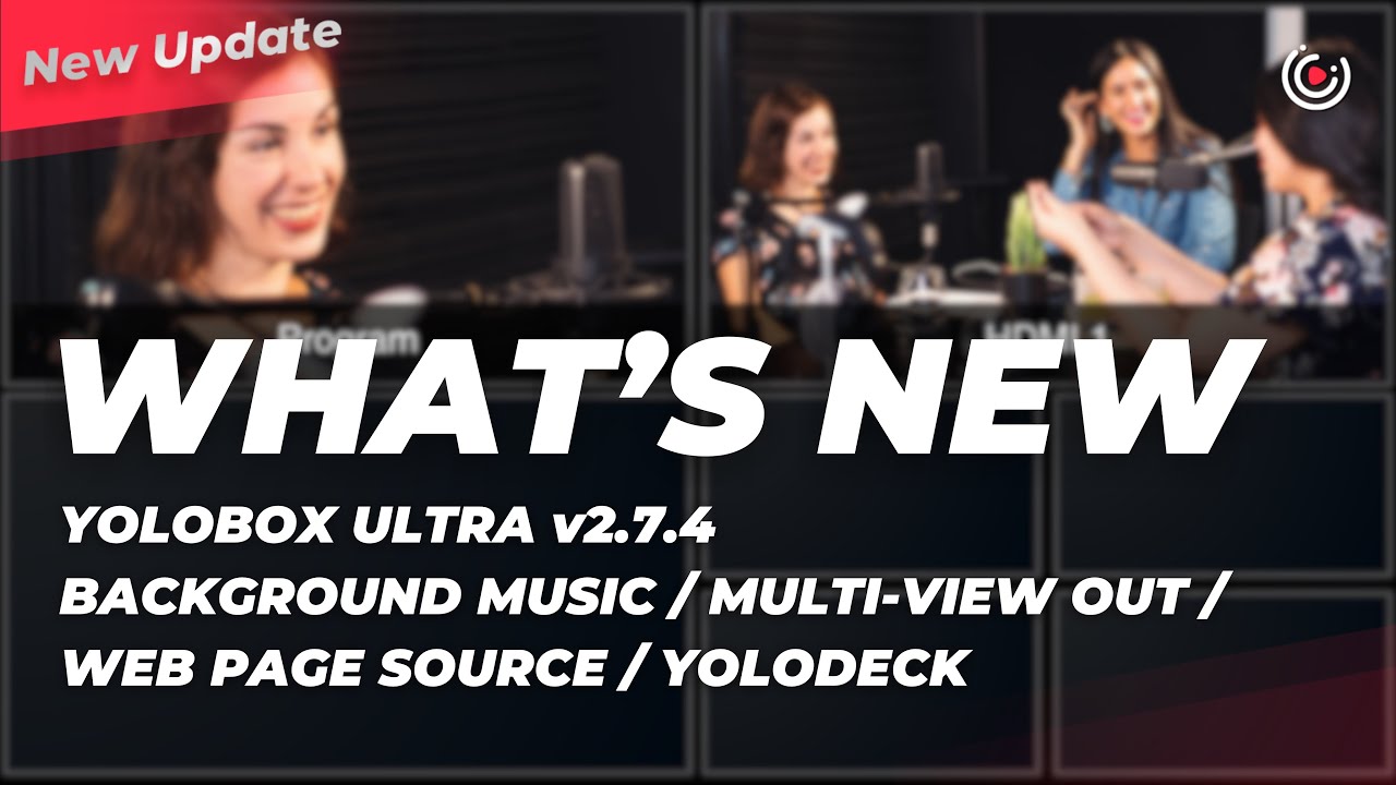 Background Music & Multi-View Out & Web Page Source & YoloDeck on YoloBox Ultra v2.7.4