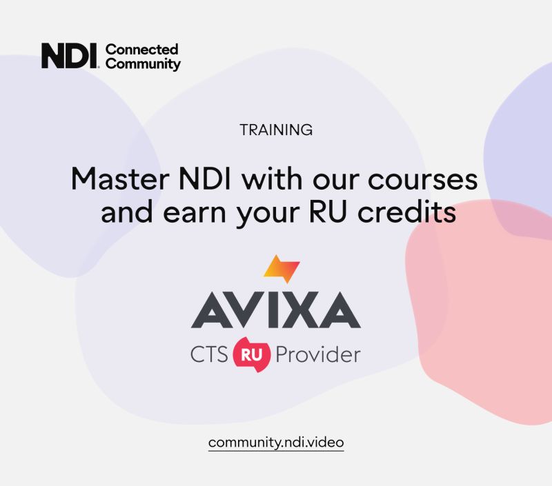 NDI Training is AVIXA Certified!