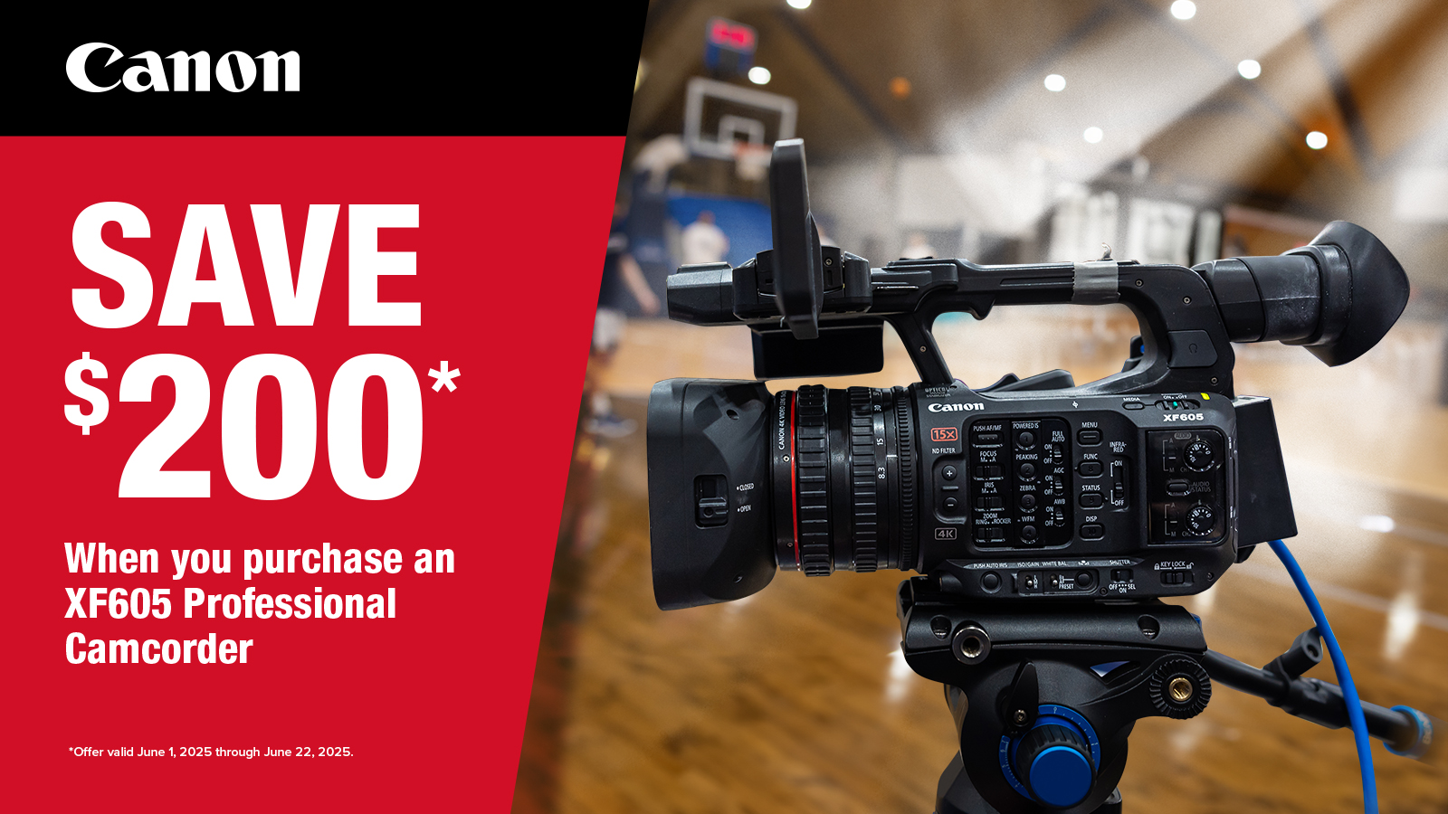 Canon XF605 Instant Rebate