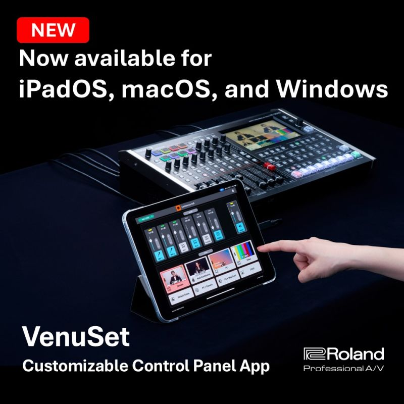 Simplified AV Control with Roland VenuSet App
