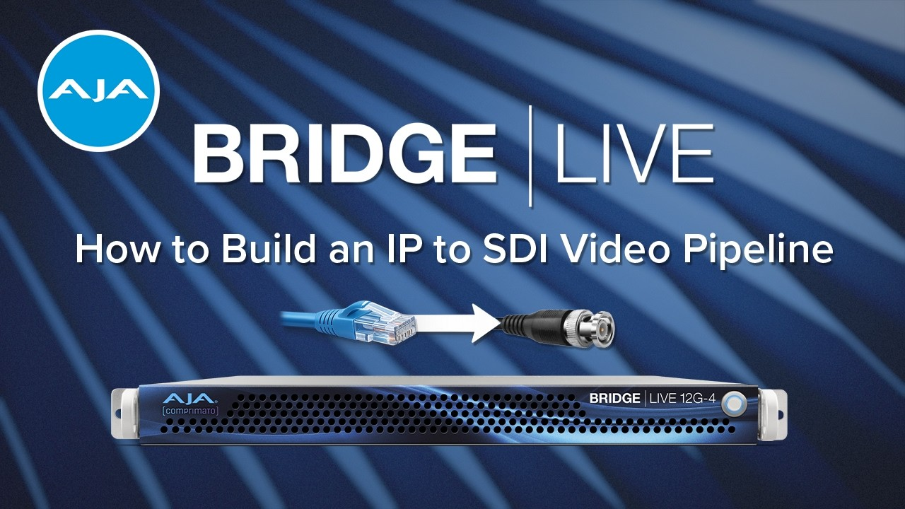 AJA BRIDGE LIVE Workflow: From SRT Input to SDI Output