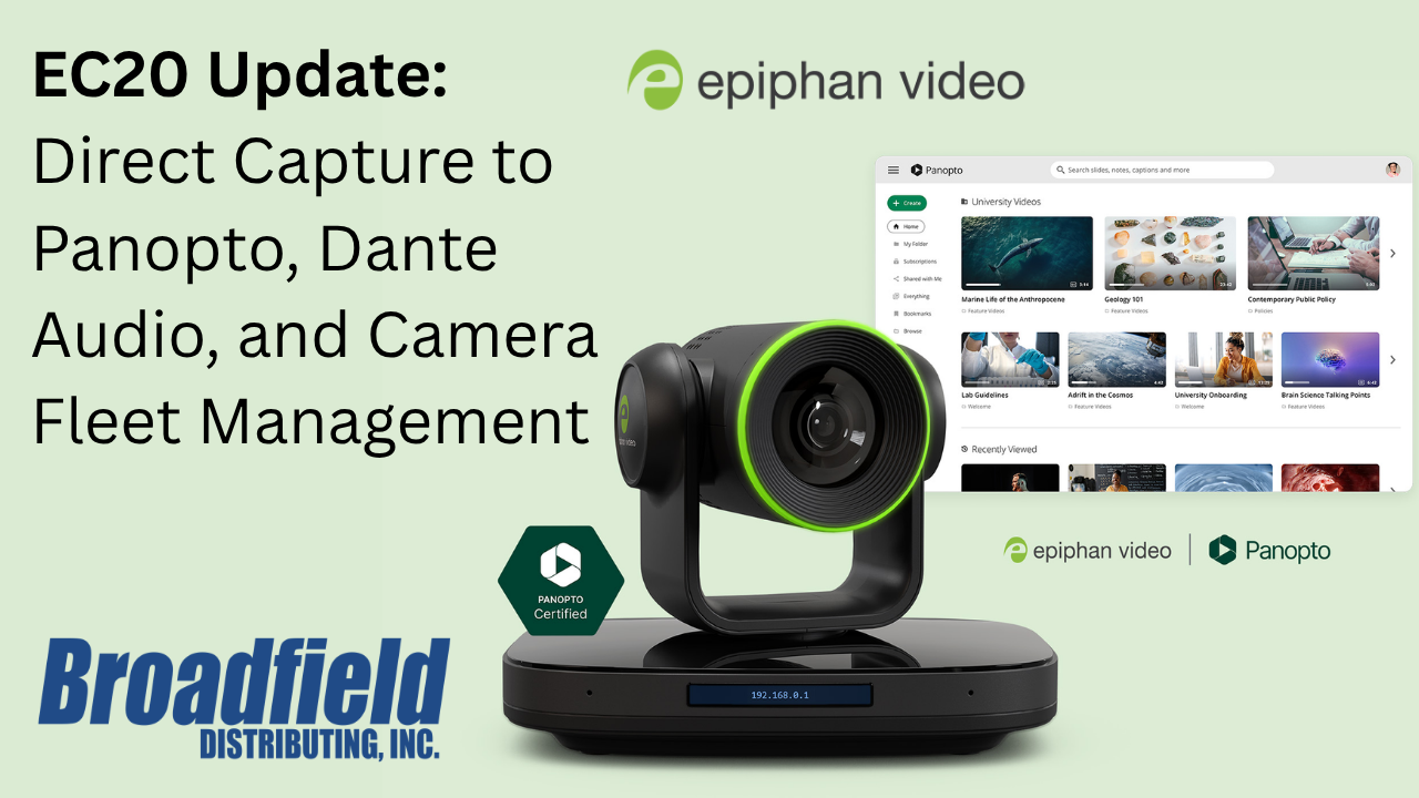 Epiphan EC20 PTZ Camera Updates