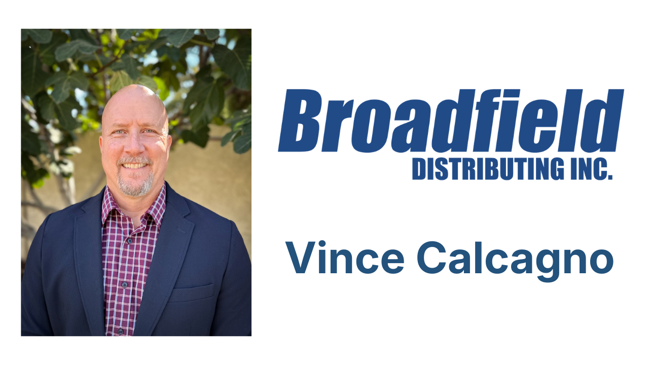 Broadfield Distributing Inc. Expands Sales Team to Meet the ProAV and Broadcast AV Convergence with the Addition of Vince Calcagno as Sales Manager, Strategic Accounts 