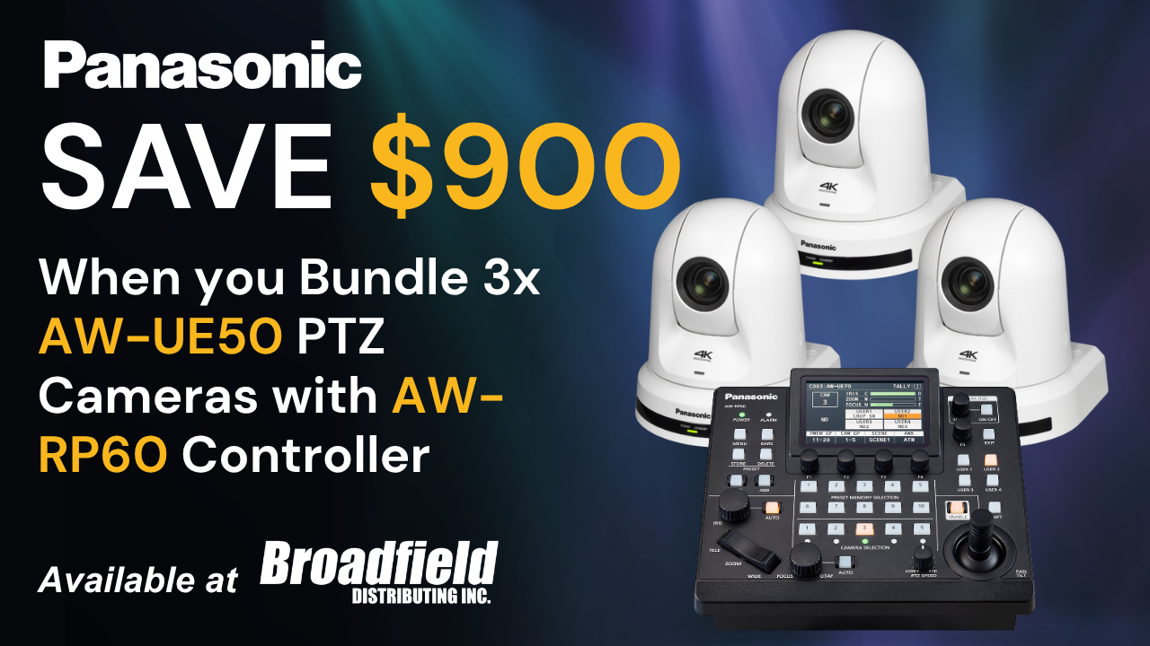Panasonic 3x AWUE50 w/ $900 off AW-RP60 Controller Promo