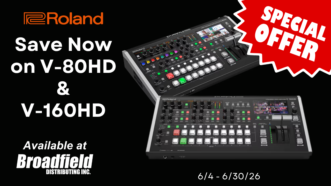 Roland InfoComm Promo and V-1-4K In Stock