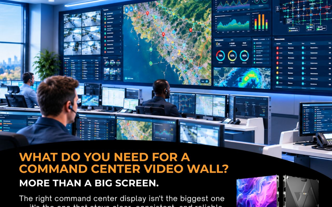 What to Look for in an LED Display for a 24/7 Command Center